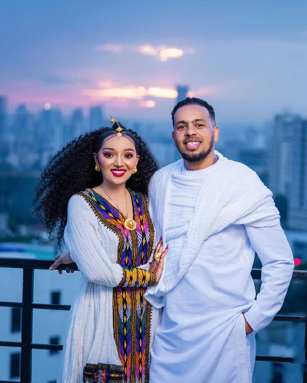 Elegant Habesha Couples Outfit: Stunning Traditional Attire