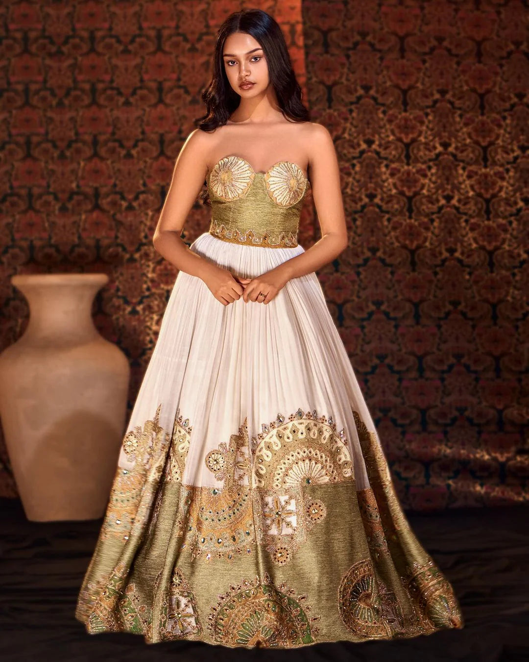 Radiant Stunning Habesha Bridal Gown Beaded Habesha Wedding Attire Habesha Elegance