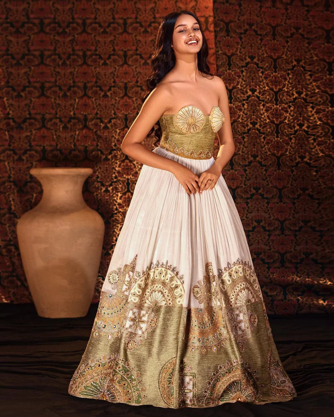 Radiant Stunning Habesha Bridal Gown Beaded Habesha Wedding Attire Habesha Elegance