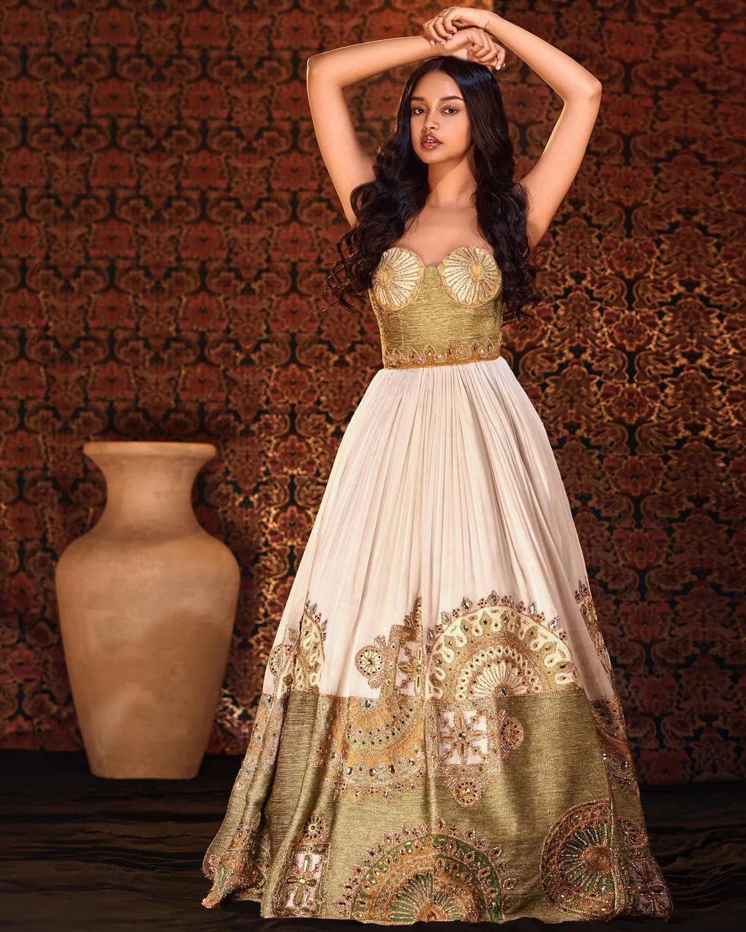 Radiant Stunning Habesha Bridal Gown Beaded Habesha Wedding Attire Habesha Elegance