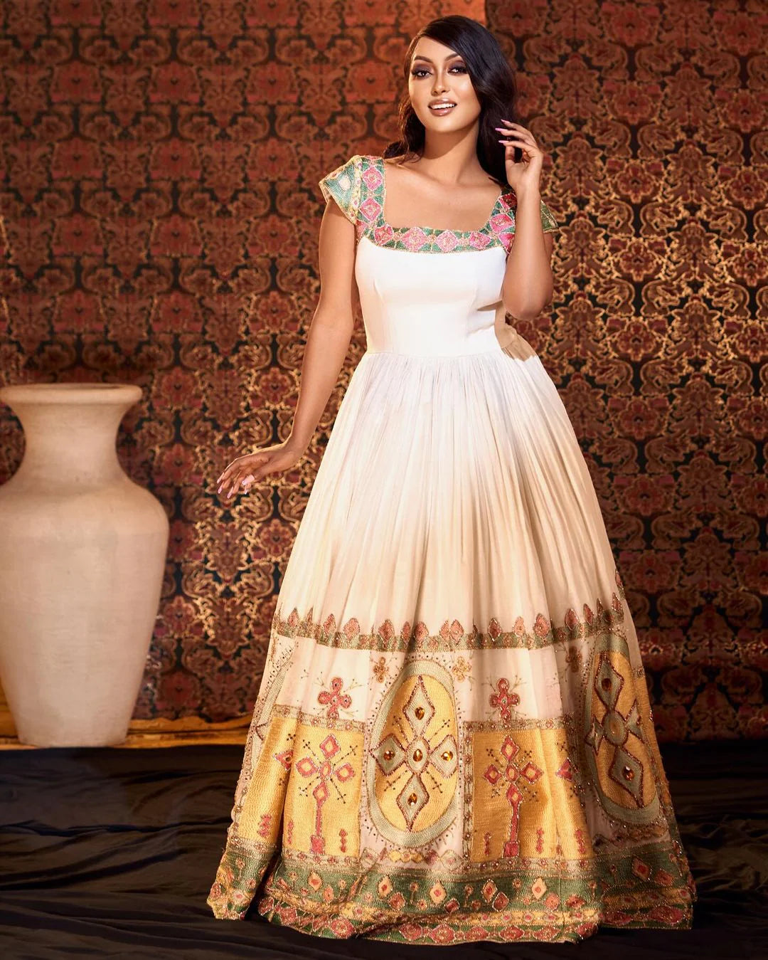 Revealing the Beauty of Habesha Traditional Attire Stunning Habesha Bridal Gown