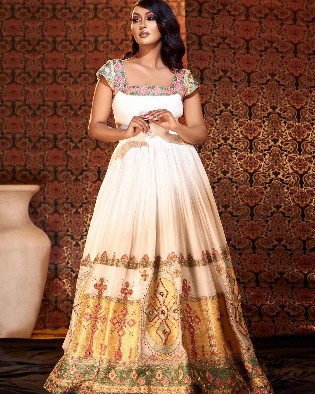 Revealing the Beauty of Habesha Traditional Attire Stunning Habesha Bridal Gown