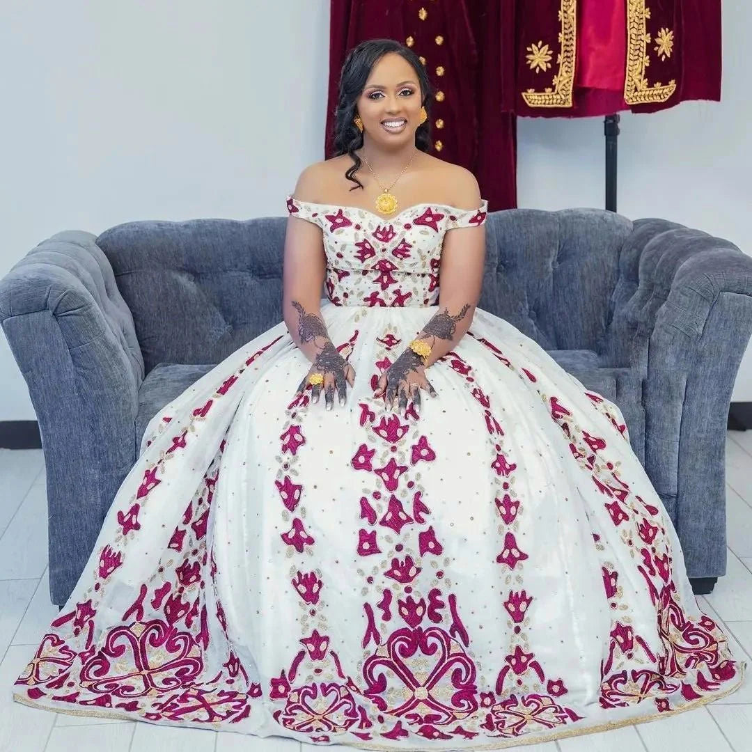 Stunning Purple Habesha Dress: Contemporary Habesha Kemis Design for Weddings