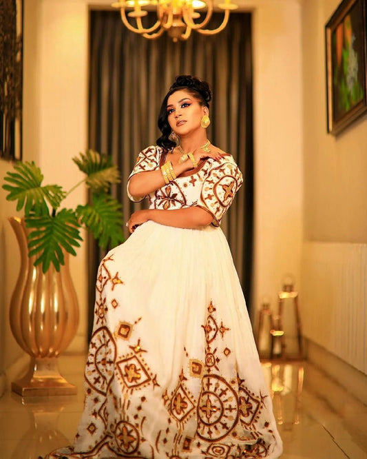 Gorgeous Crimson Attire for Habesha Nuptials Habesha Kemis Traditional Wedding Dress Style
Let me know if you need