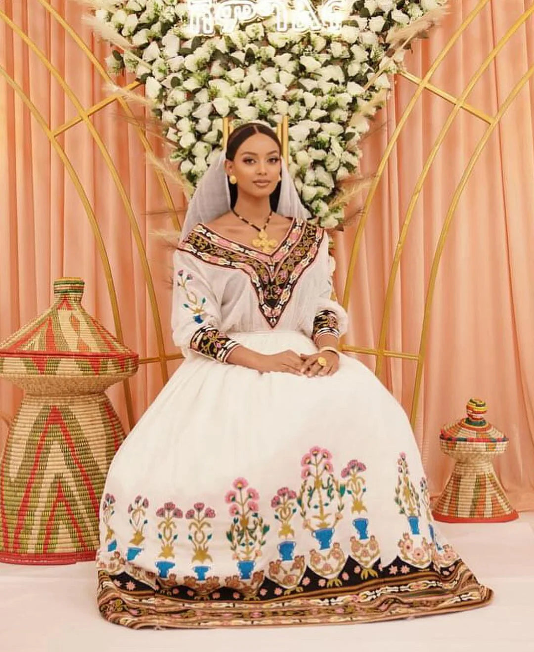 Detailed Grace Habesha Attire with Stunning Designs Habesha Kemis