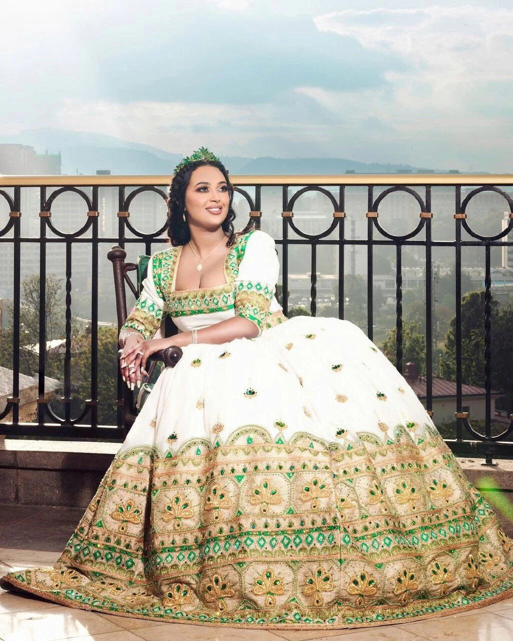 Captivating Elegant Wedding Habesha Kemis Beaded Habesha Wedding Dress