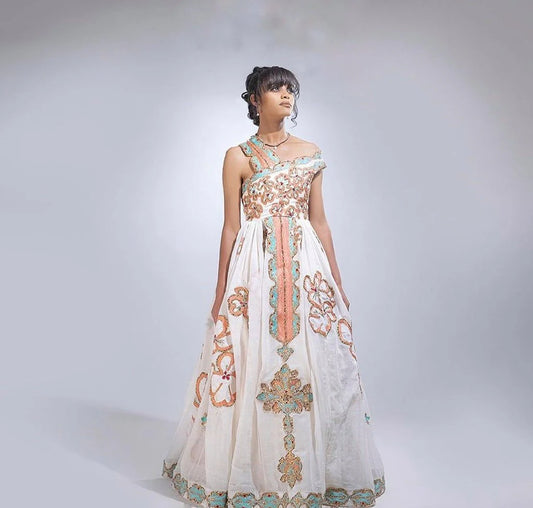 Chic Radiant Design Wedding Habesha Dress for Event Habesha Kemis