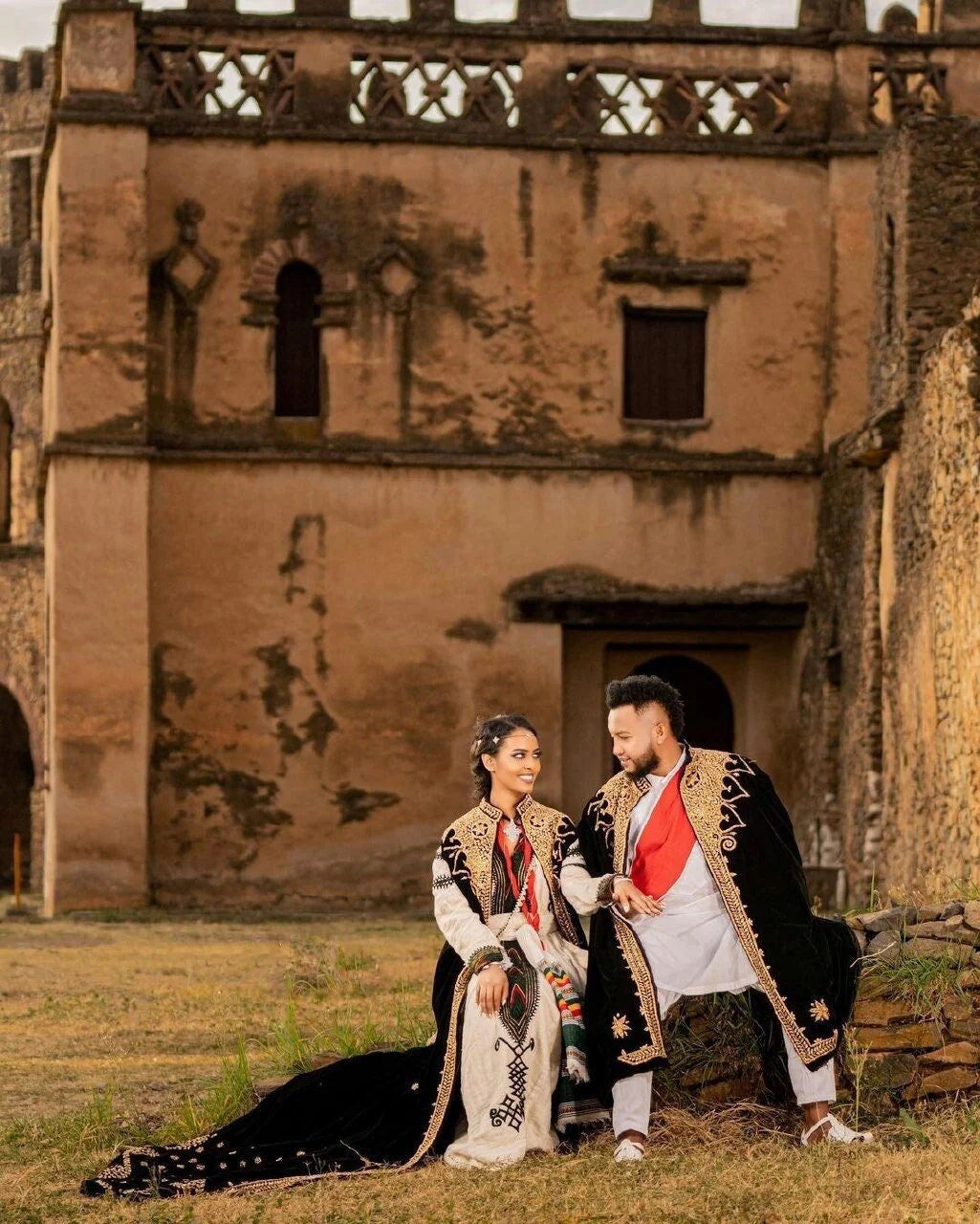 Habesha Wedding Kabba for Couples: Custom-Made Black Wedding Attire