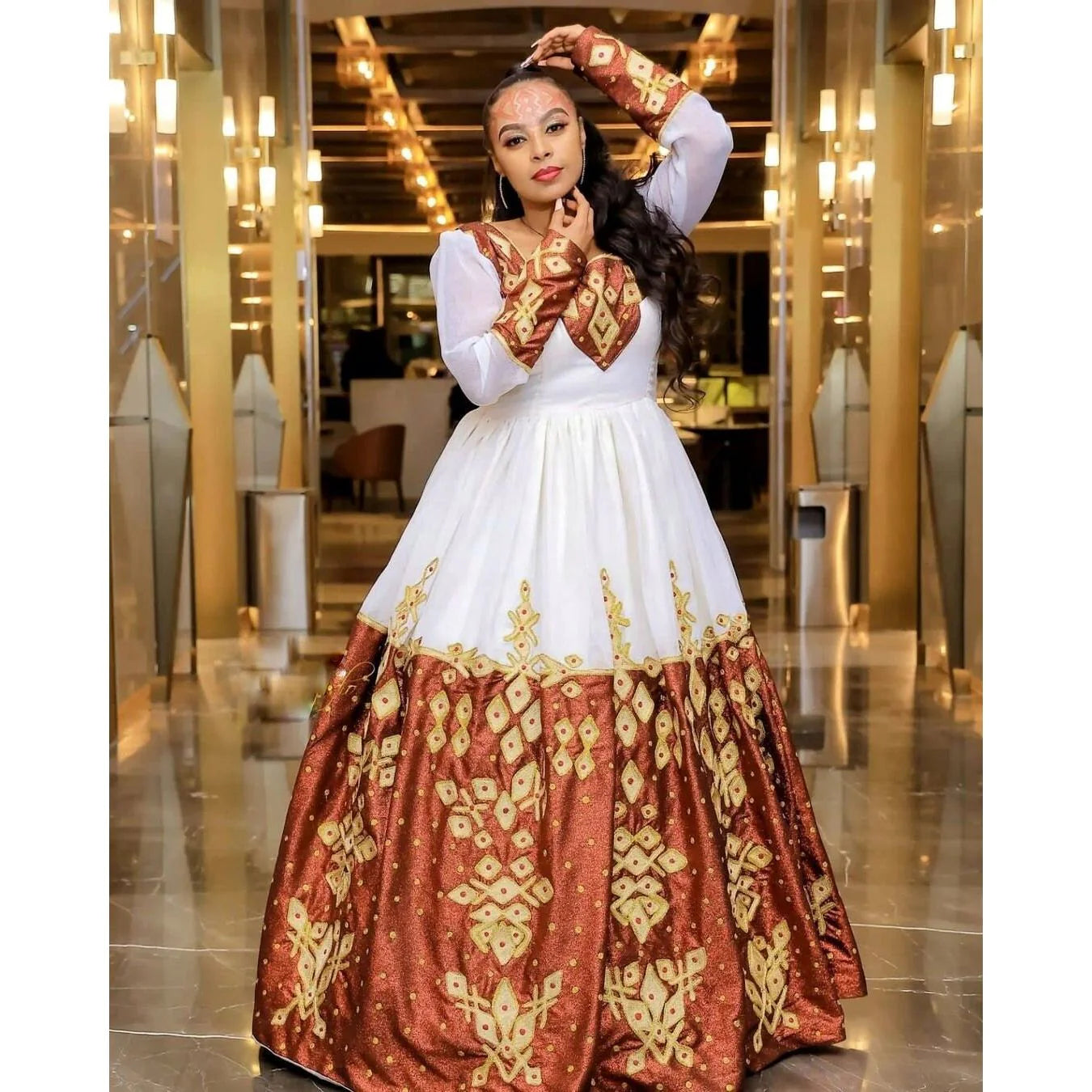 Unique Habesha Kemis, a beautiful dress Wedding, blending cultural heritage with modern style.