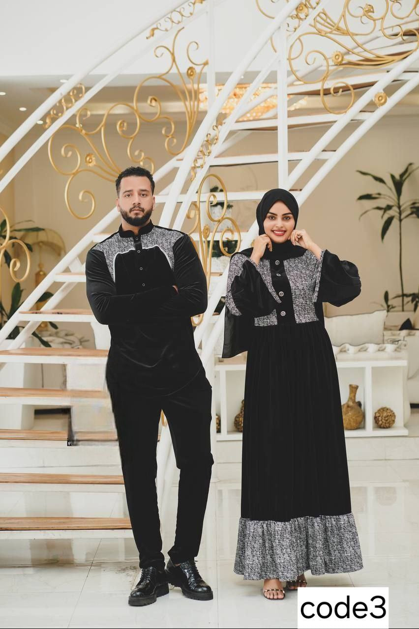 Chic Modern Habesha Elegance in Black and Gray with Hijab
