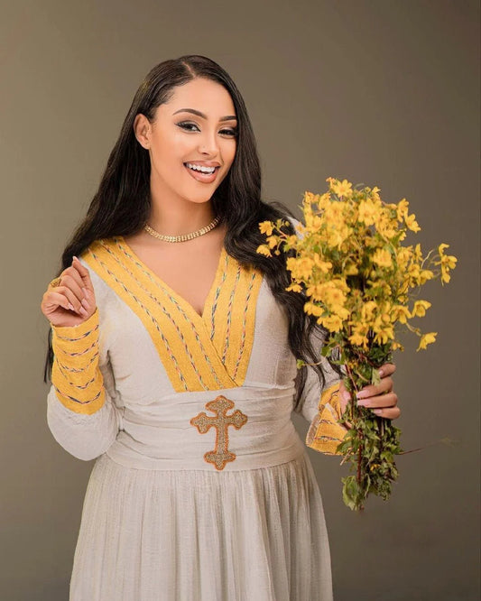 Yellow Design Habesha Dress Stunning Habesha Kemis Design