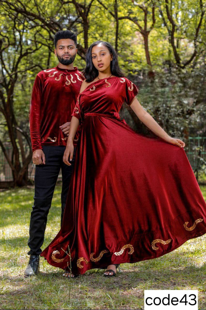 Elegant Harmony A Luxurious Velvet Matching Outfit for Special Occasions