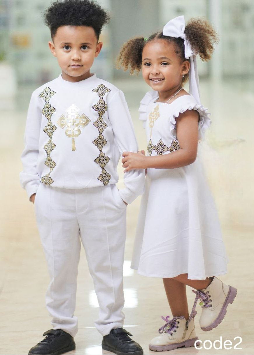 Charming Kids' Habesha Outfits for Special Occasions