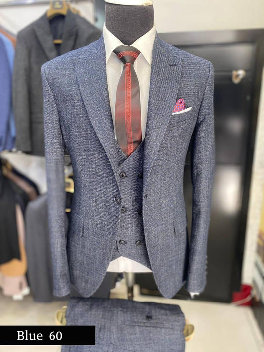 Vibrant Blue Three-Piece Suit: Fresh Style Meets Timeless Sophistication