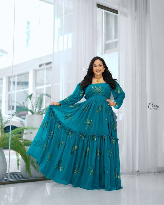 Flowing Elegance The Timeless Beauty of Habesha Chiffon