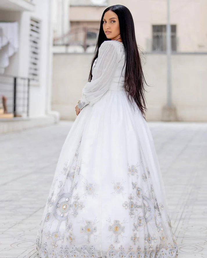 Elegant Habesha Wedding Dress A Celebration of Ethiopian Heritage
