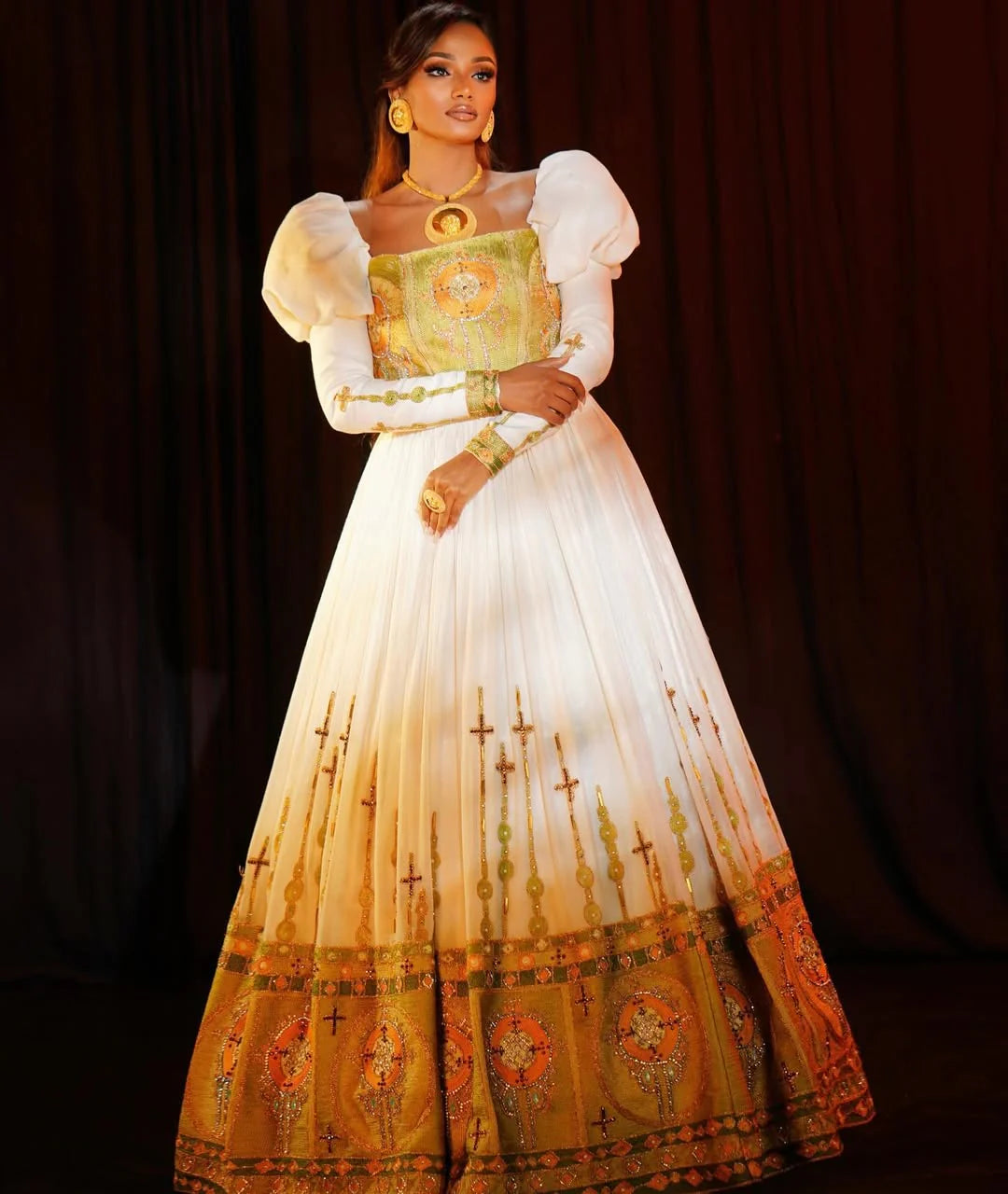 Charming Habesha Dress A Celebration of Ethiopian Elegance