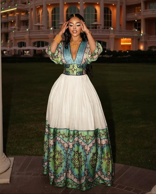 Vibrant Tradition Celebratory Habesha Gowns for Women