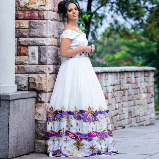 Beautiful Habesha Dress with Rich Embroidery