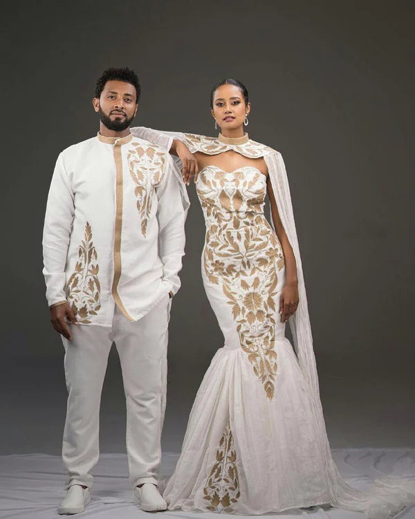 Gorgeous Wedding: Stylish Habesha Couples Outfit