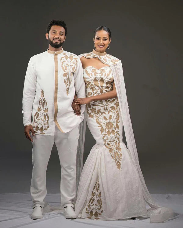 Gorgeous Wedding: Stylish Habesha Couples Outfit