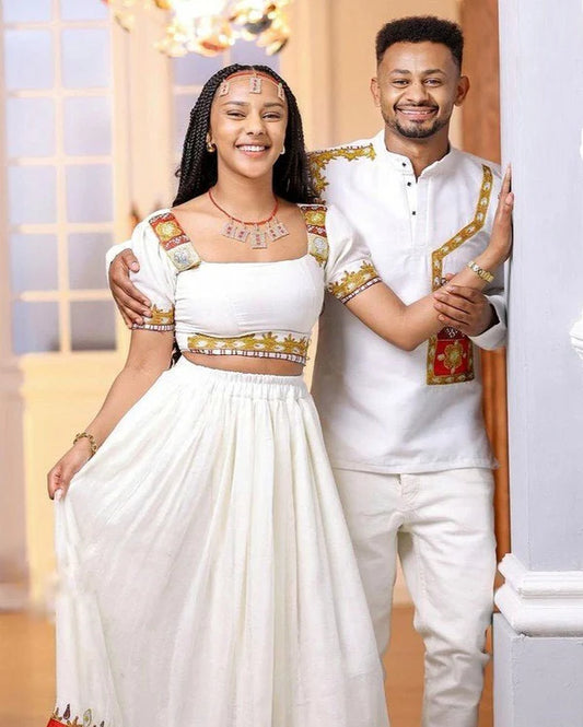 Embracing Vibrant Traditions of Oromo Dress: Modern Couples' Outfits
