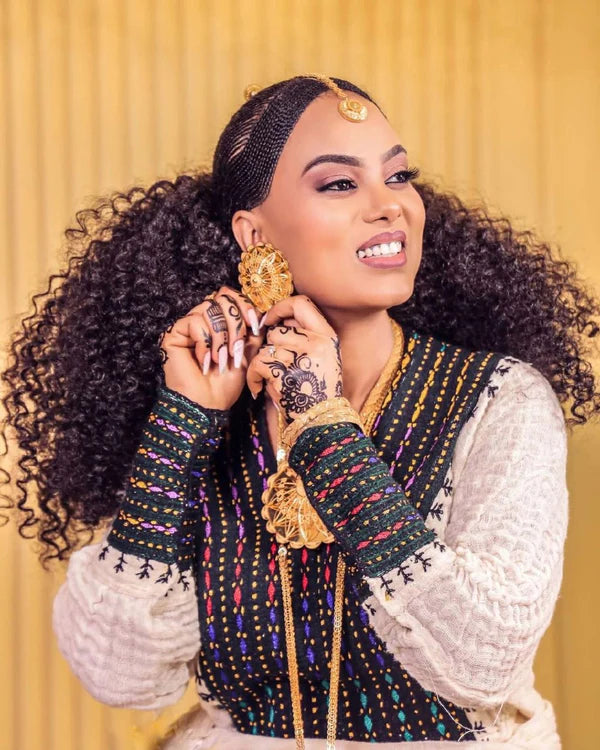 Cultural Habesha Couple's Outfit: Simple Yet Elegant.
