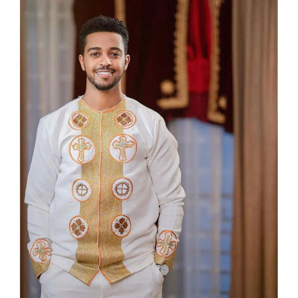 Traditional Shirt Habesha Shirt For Men Habesha Cloth Exquisite Habesha Shirt
