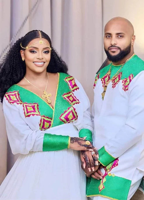 Couples' Habesha Wedding Cloth