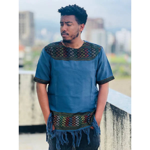 Handwoven Men's Shirt Habesha Shirt For Men Habesha Cloth Exquisite Habesha Shirt