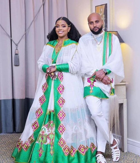 Couples' Habesha Wedding Cloth