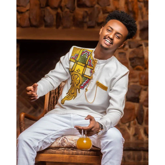 Modern Habesha Shirt for Men Habesha Libs Traditional Attire