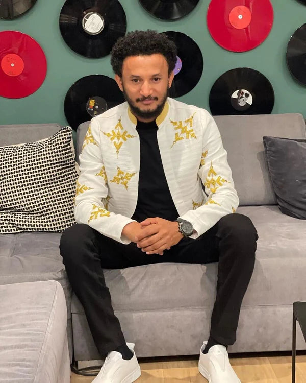 Golden Cross Design Habesha Shirt for Men Ethiopian Attire Habesha Libs. 