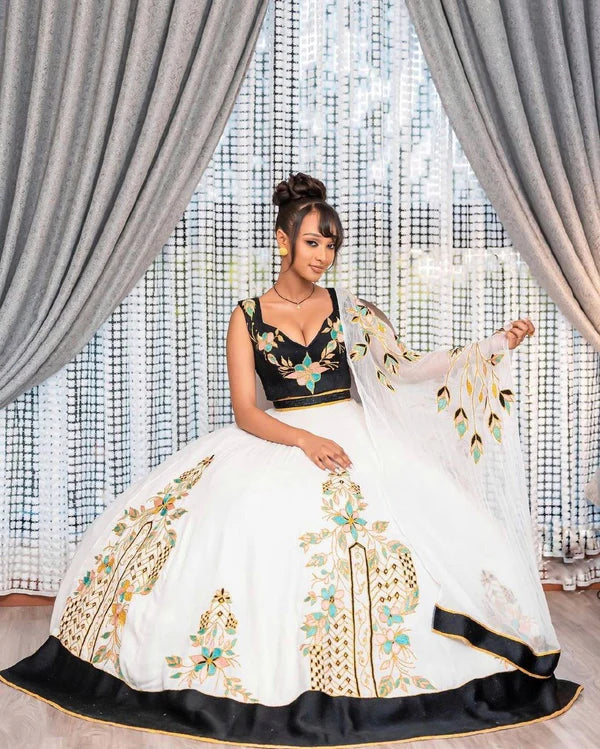 Black Design Wedding Outfit for Couples.