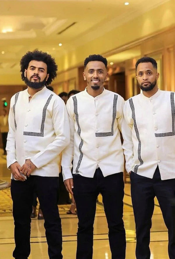 Classic Oromo Shirt for Men Habesha Men's Attire Habesha Libs Ethiopian Garment ሀበሻ