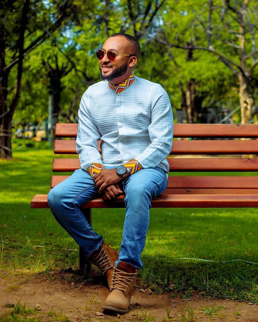 Fashionable Habesha Men's Shirt Habesha Men's Style Ethiopian Traditional Men's Shirt