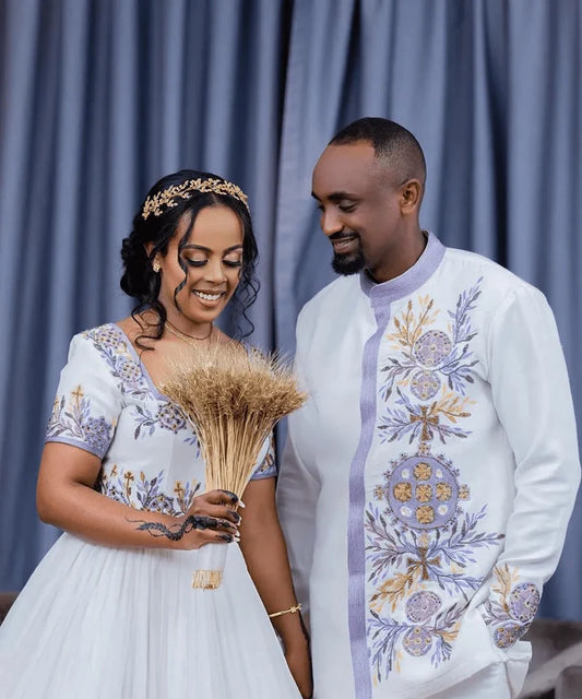 Stunning Habesha Couples Ensemble for Weddings.