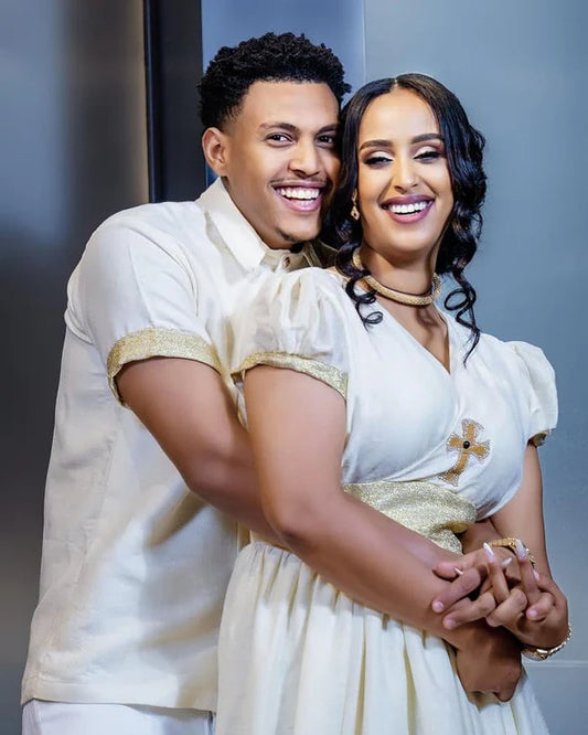 Simple Habesha Couples Outfit: Modern Matching Attire
