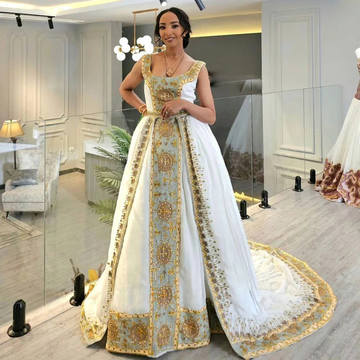 exquisite Habesha wedding dress showcases the exceptional skill and artistry