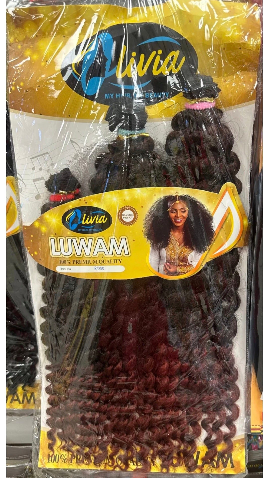 Livia LUWAM Premium Deep Curly Braiding Hair Extensions Soft Boho Crochet Braids