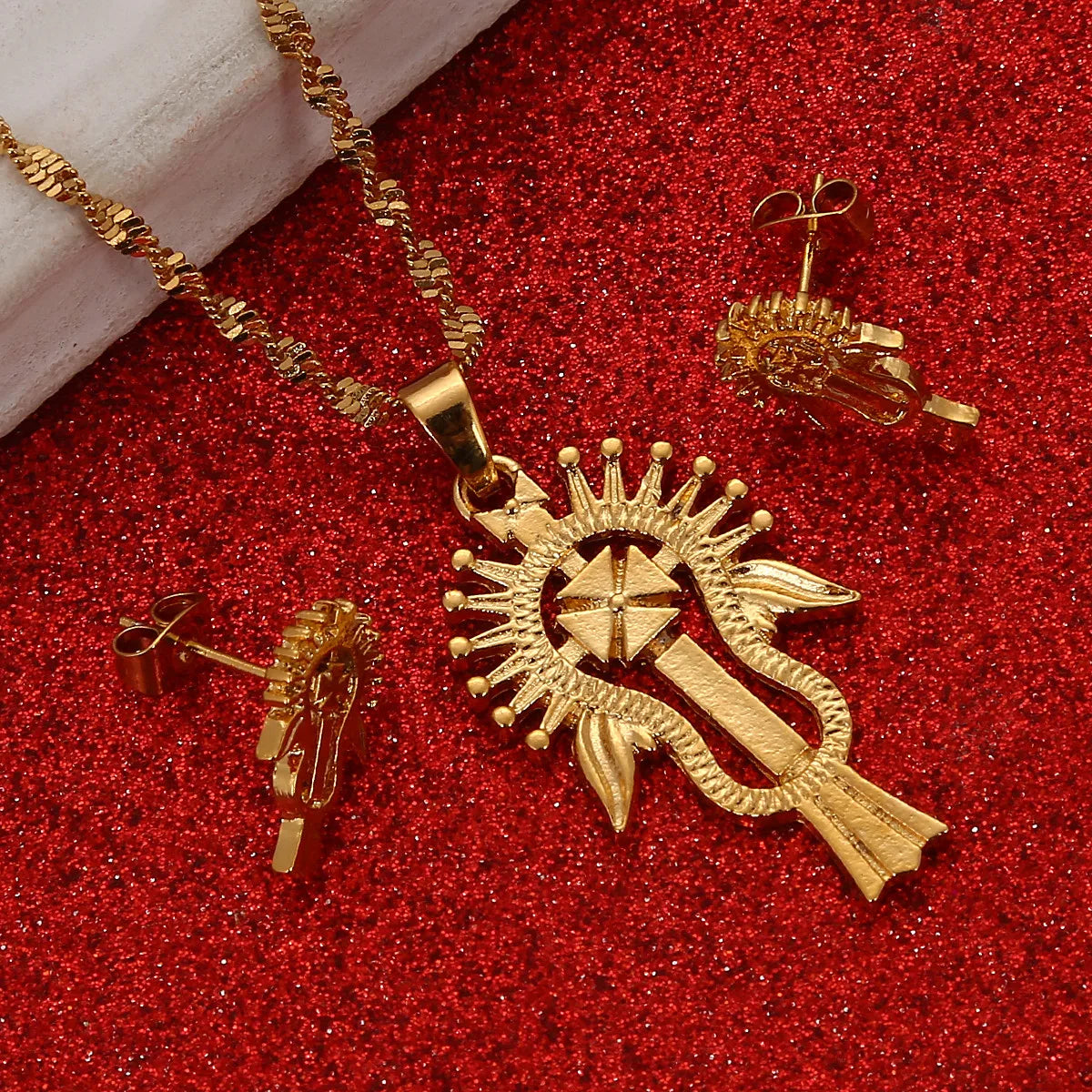 Ethiopian Fashion Eritrea Habesha Gold Color Jewelry Sets African Set Women Wedding Jewelry