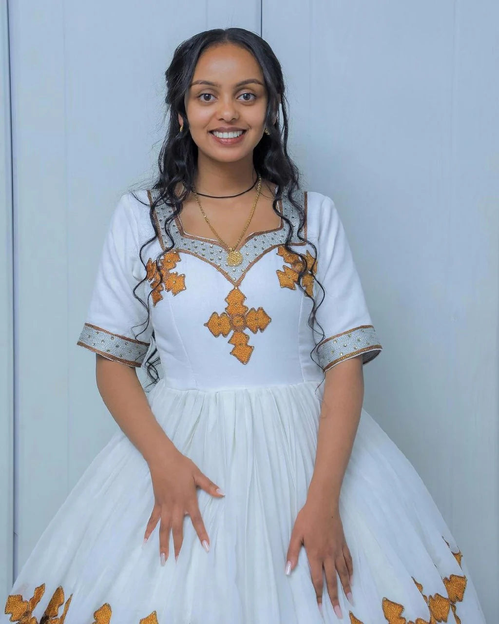 Dazzling Habesha Bridal Gown Stunning Embellished Habesha Attire