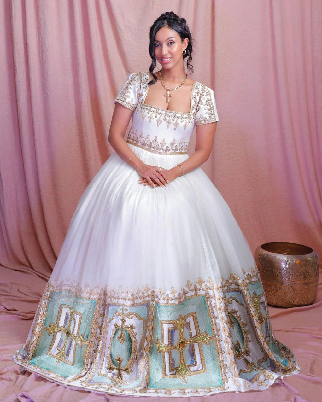 Stunning Bridal Habesha Gown Elegant Habesha Nuptial Attire