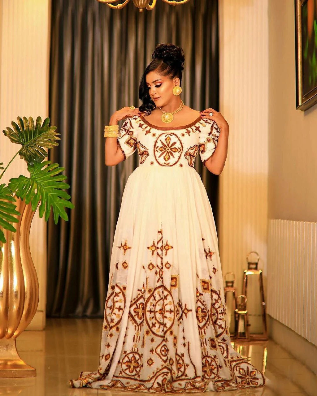 Gorgeous Crimson Attire for Habesha Nuptials Habesha Kemis Traditional Wedding Dress Style




Let me know if you need