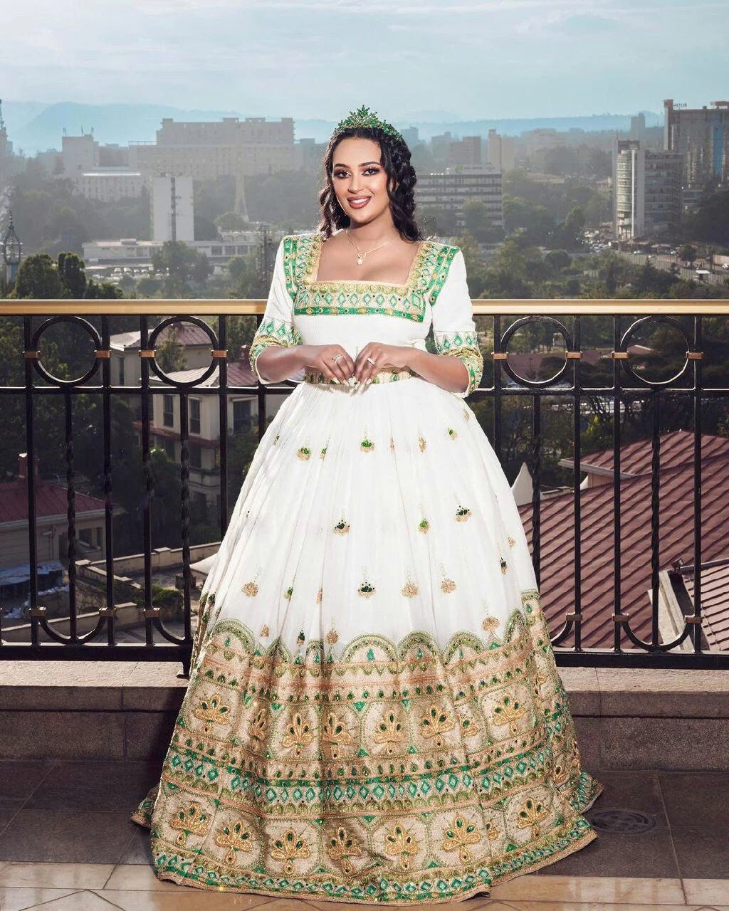 Captivating Elegant Wedding Habesha Kemis Beaded Habesha Wedding Dress
