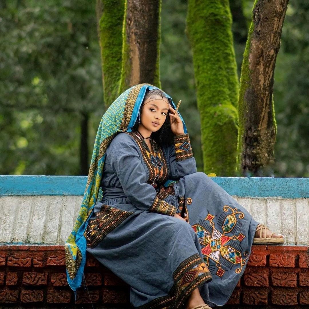 Beautiful Raya Dress, Handwoven Habesha Kemis, Modern Traditional Habesha Dress