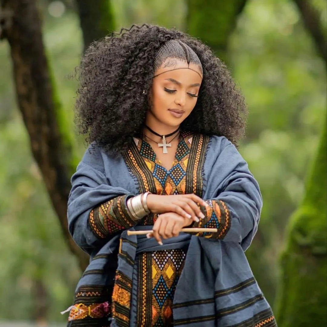 Beautiful Raya Dress, Handwoven Habesha Kemis, Modern Traditional Habesha Dress