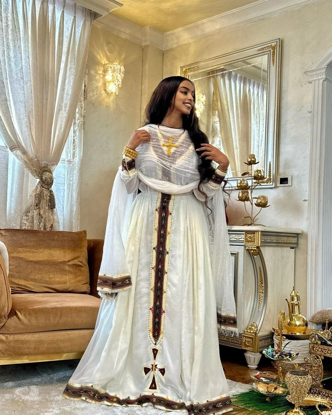 Contemporary Chic Habesha Kemis Style Minimalist Yet Refined Habesha Dress