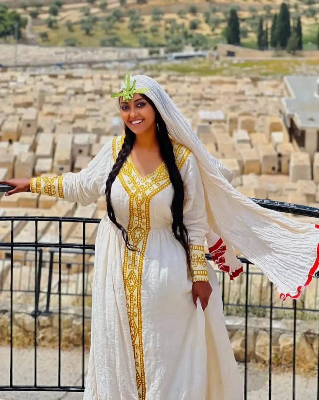 Contemporary Golden Yellow Habesha Dress: Cultural Habesha Kemis in Traditional Style