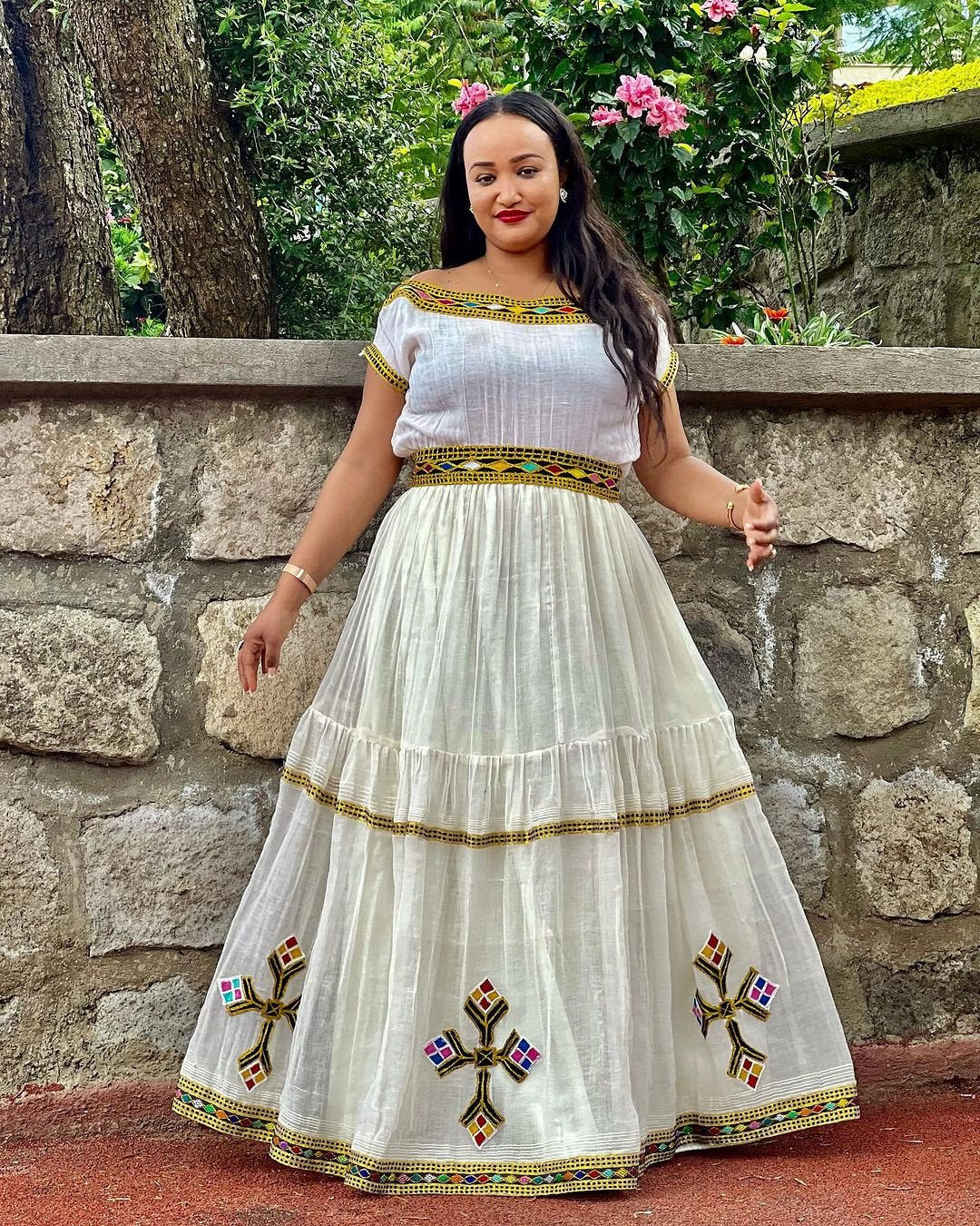Chic Habesha Dress with a Hint of Sophistication: Habesha Kemis and Libs